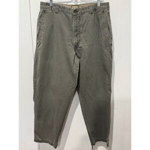 Men's Dockers olive Green Authentics Khakis Waist 36 inseam 30 flat front